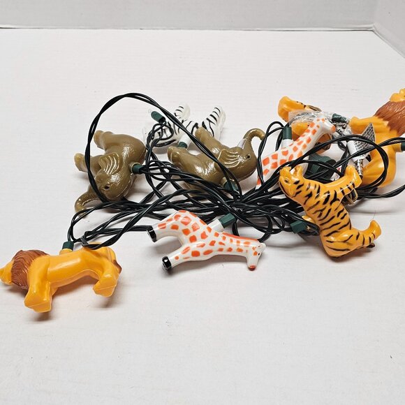 Zoo Safari Wild Animal String Light Jungle Giraffe Zebra Elephant Tiger Works - Picture 2 of 12